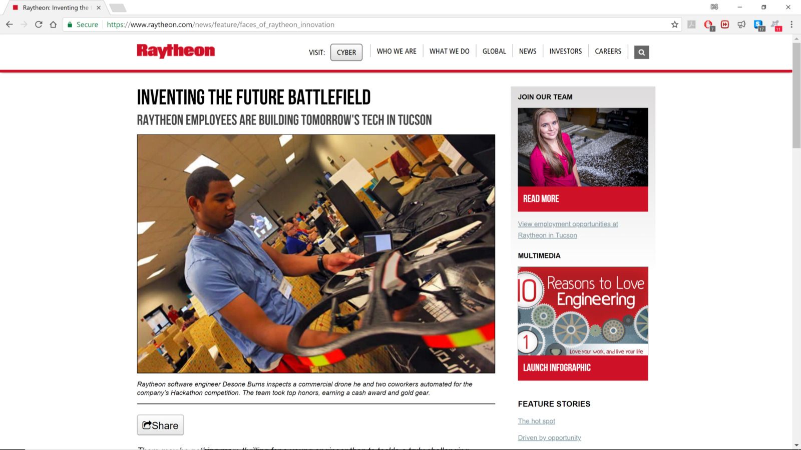 Raytheon Article Screenshot